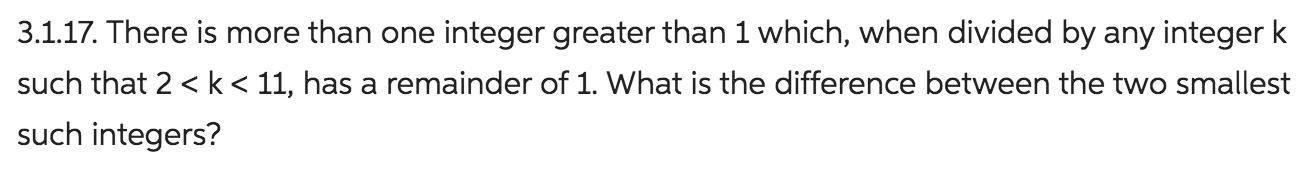 What is the difference between the two smallest such integers 