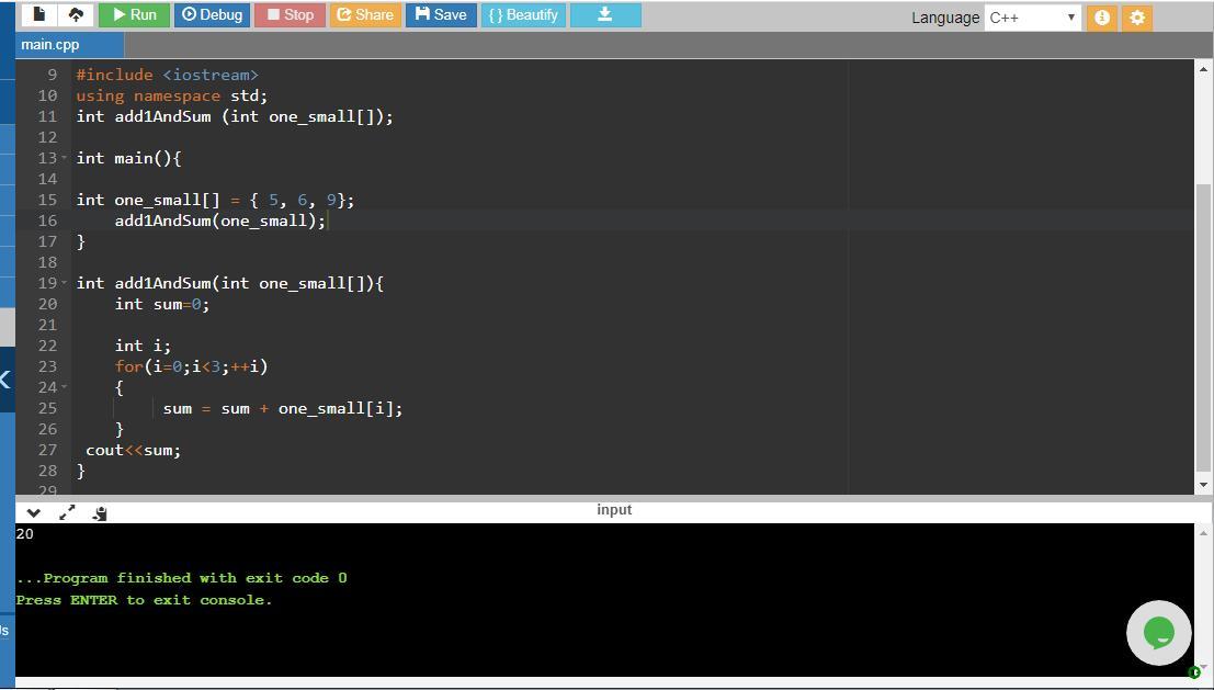 Do each of the following in the main function: a) Write the function prototype for function zero, which