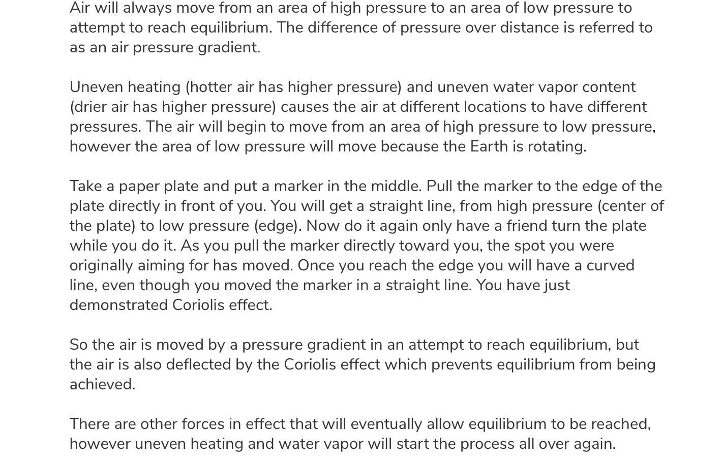 Which Of The Following Causes The Movement Of The Earths Atmosphere?A)the Earths RotationB)the Differential