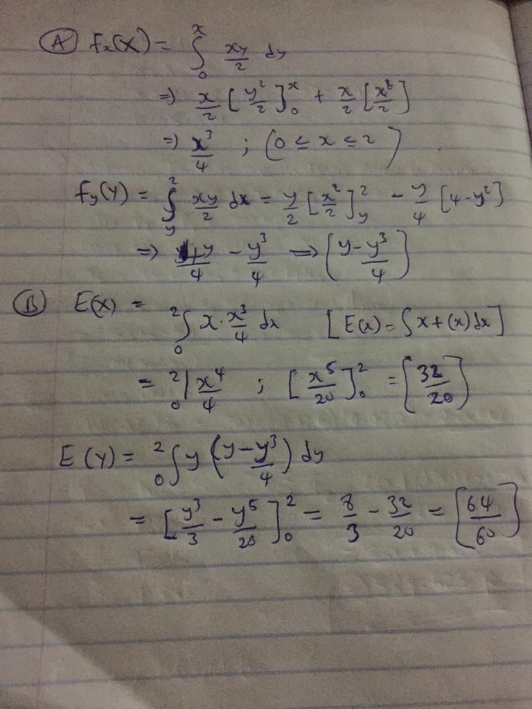 g Let the joint probability density function of random variables X and Y. (a) Calculate the marginal