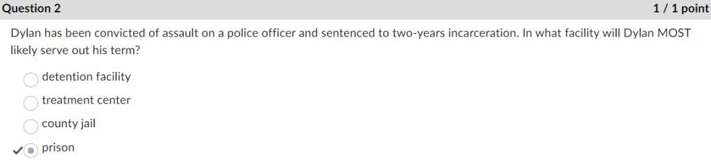 Dylan has been convicted of assault on a police officer and sentenced to two-years incarceration. In