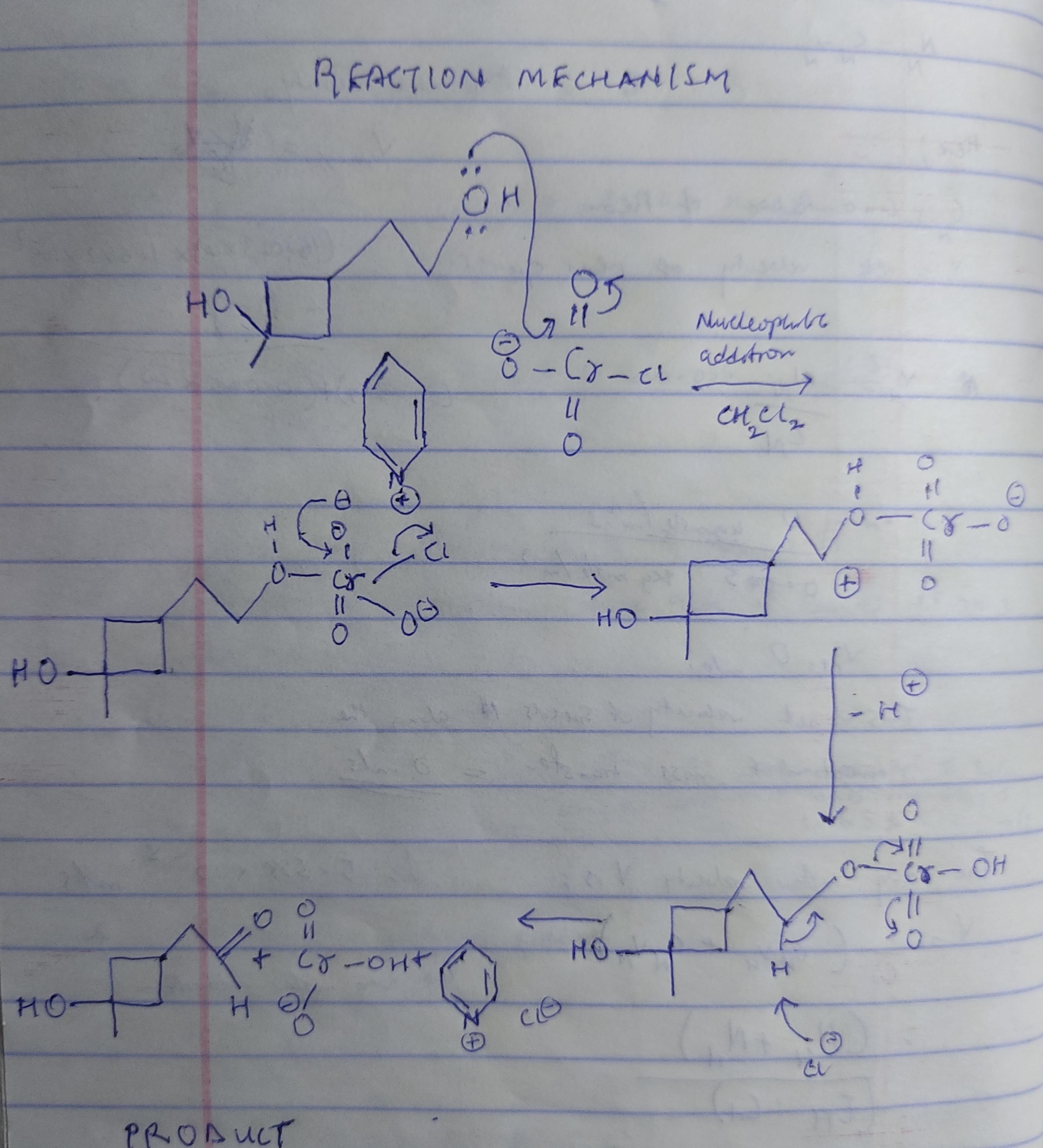Give the product expected when the following alcohol reacts with pyridinium chlorochromate (PCC). (Assume