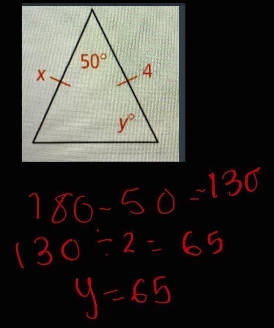 Find the value of x and y 