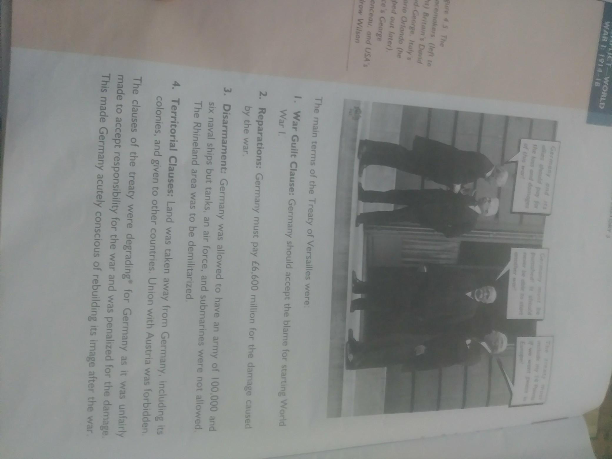 Versailles treaty Please help (30points) 