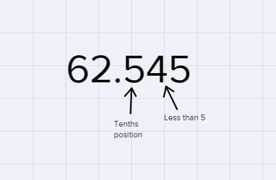 62.545 round to the tenths position 