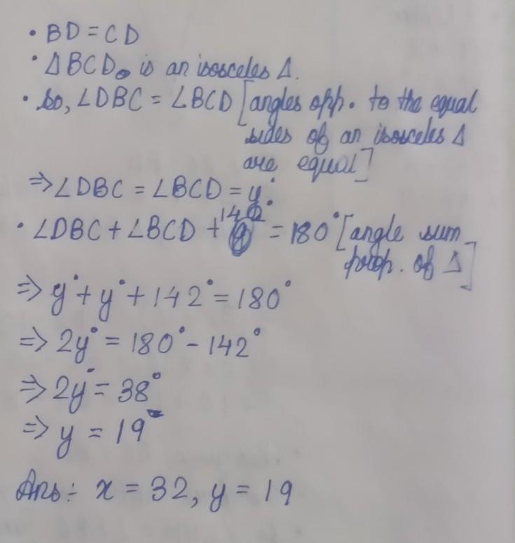 geometry - please helpsolve for x &amp; y