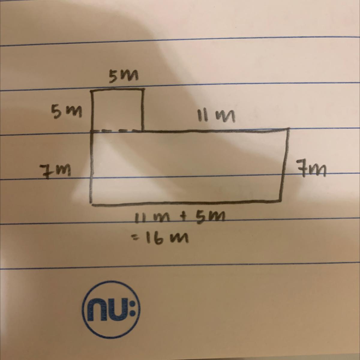 Find the perimeter of the figure.