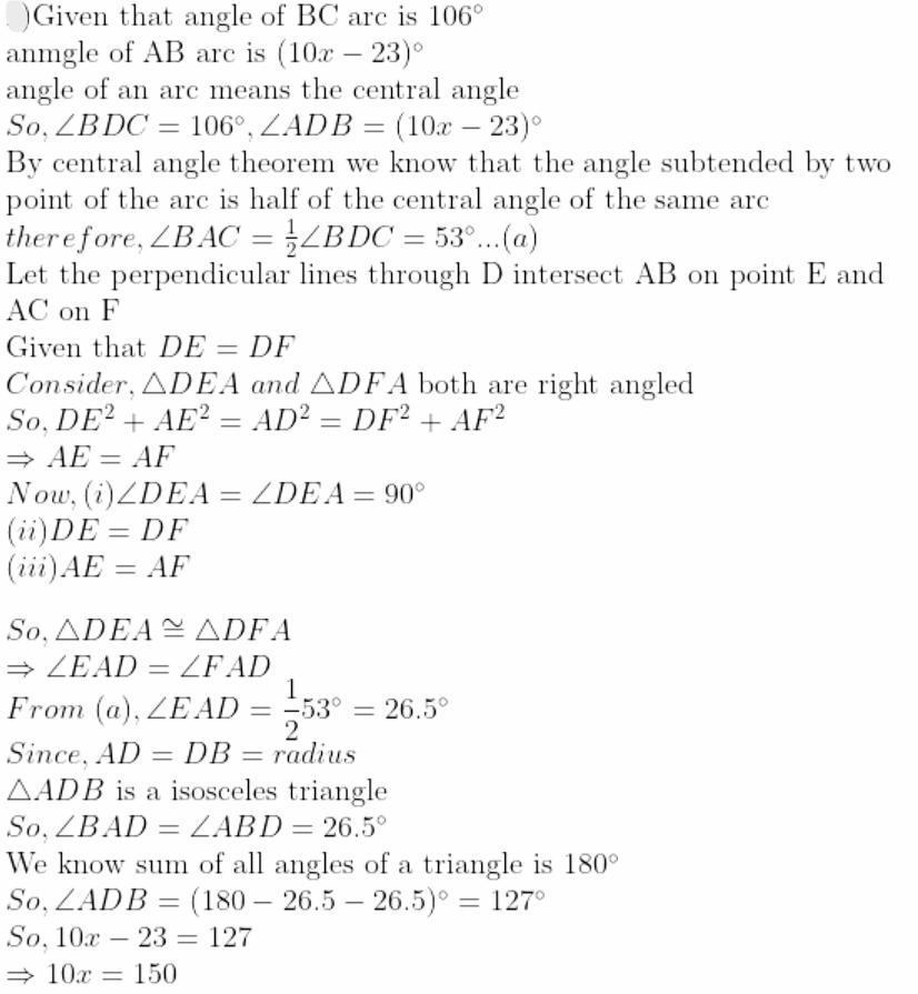 For questions #7 and 8, find each value or measure.