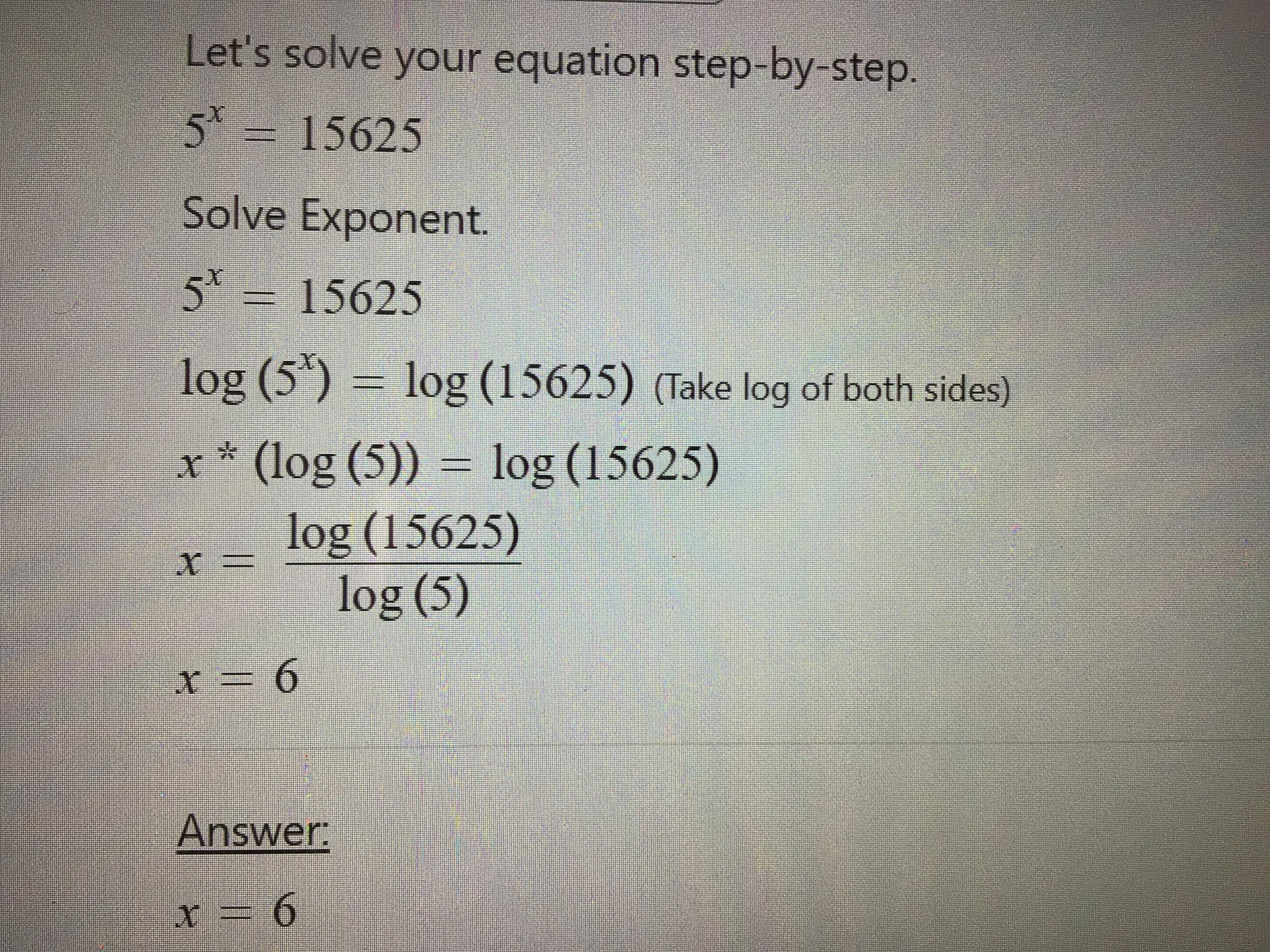 15 points, Solve the rational exponents, please show the work if you can :)[tex]2^{x} =128[/tex], [tex]5^{x}