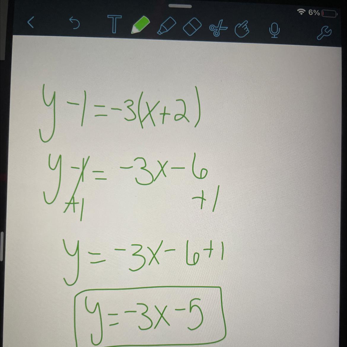 Identify The Slope (m) Given The Equation Of The Line.y- 1 = -3(x + 2)I Need Help Please