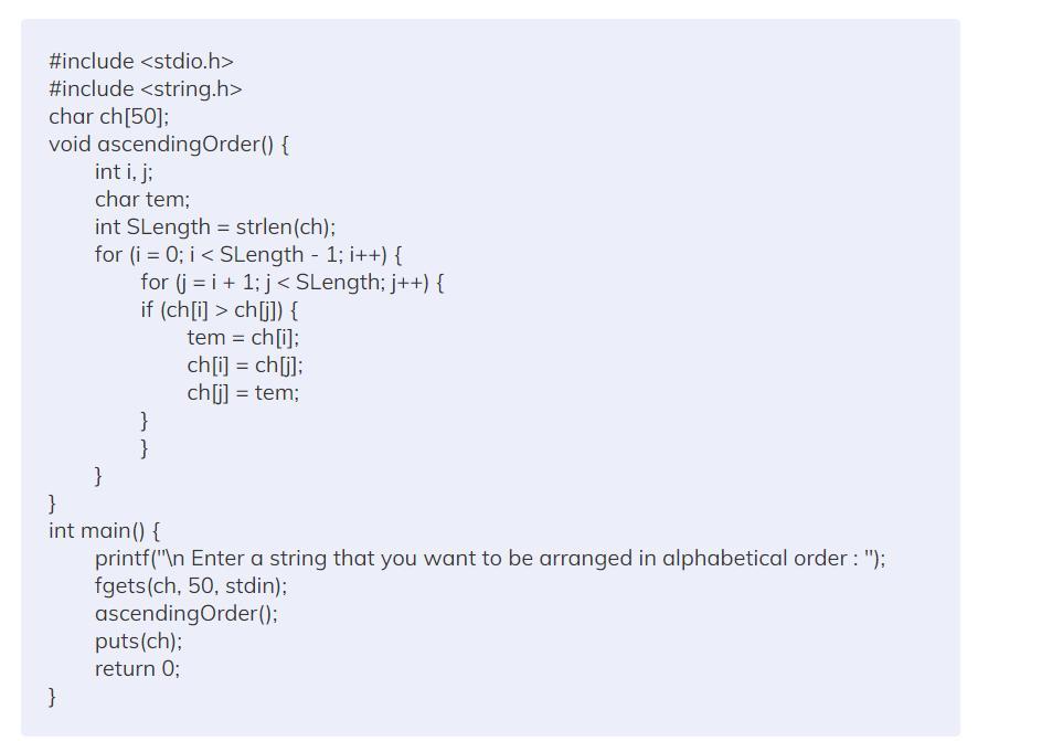 Print the two strings, firstString and secondString, in alphabetical order. Assume the strings are lowercase.