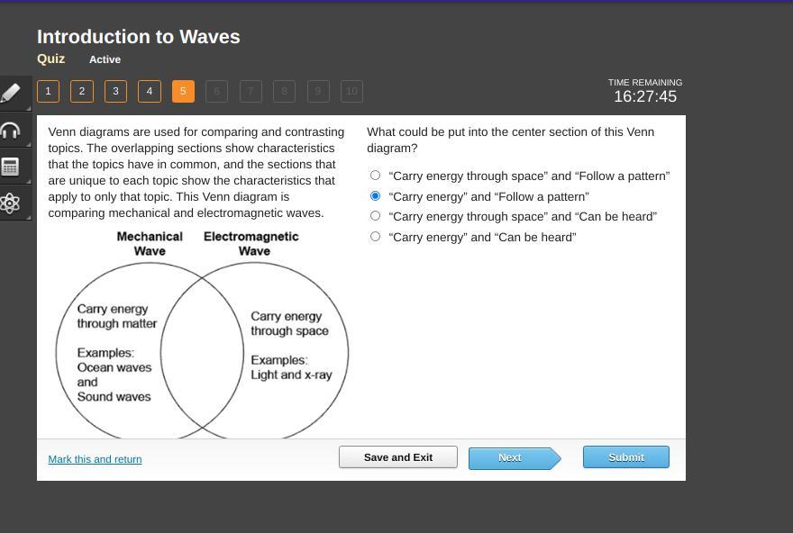 Venn diagrams are used for comparing and contrasting topics. The overlapping sections show characteristics