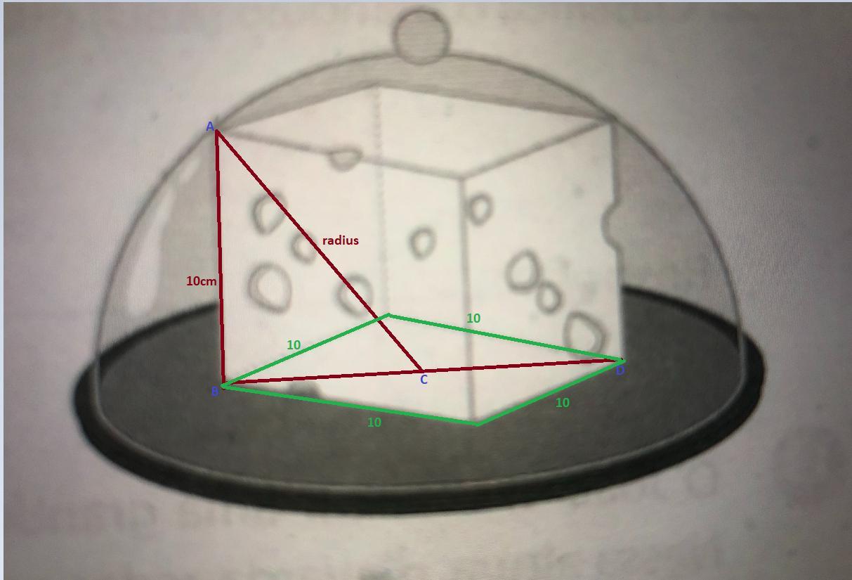 Please Help Me Solve The Following Problem:Mary Has A Box With The Shape Of A Semisphere Where She Keeps