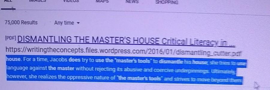 How does Frederick Douglass dismantle the masters house using the masters tools?