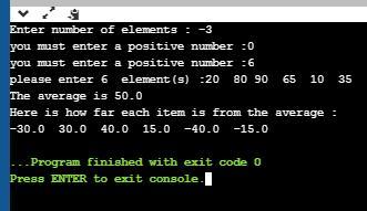 Write A Program Named Deviations.java That Creates An Array With The Deviations From Average Of Another