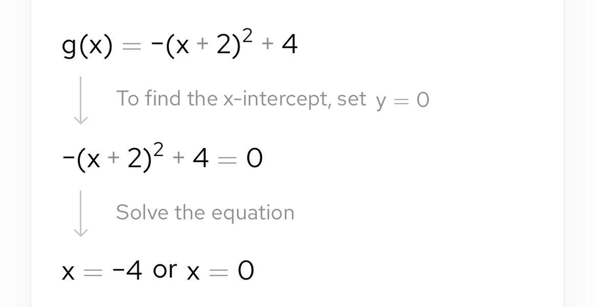what is the range of the function g(x) = -(x+ 2)^2+ 4