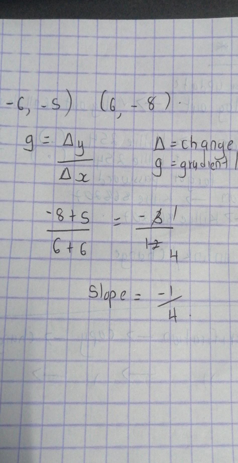 Question 1(Multiple Choice Worth 2 points) (Slope MC) What is the slope of the line that contains the