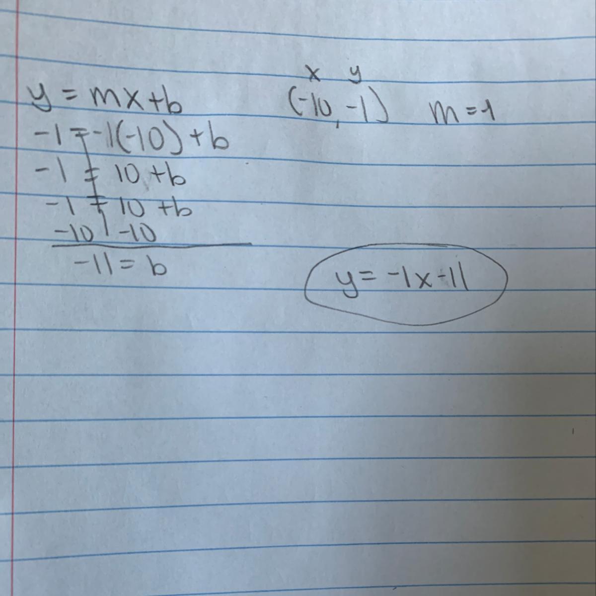 Write an equation in point-slope form for the line through the given point with the given slope.(10,