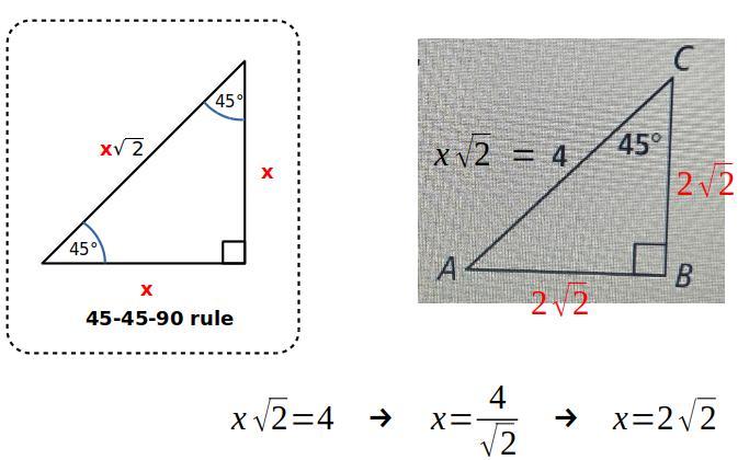 find sin A, cos A, and tan A.2.A445B