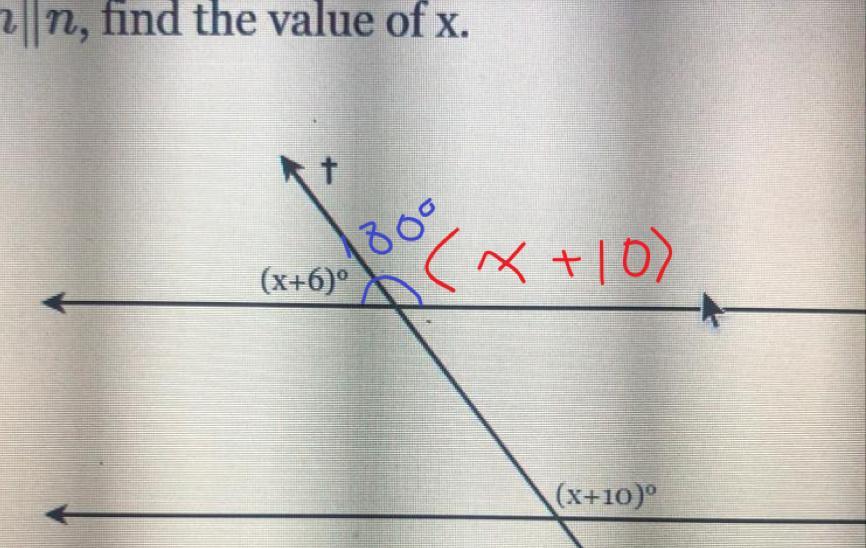 Help find the value of x 