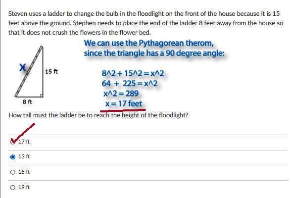 Steven uses a ladder to change the bulb in the floodlight on the front of the house because it is 15
