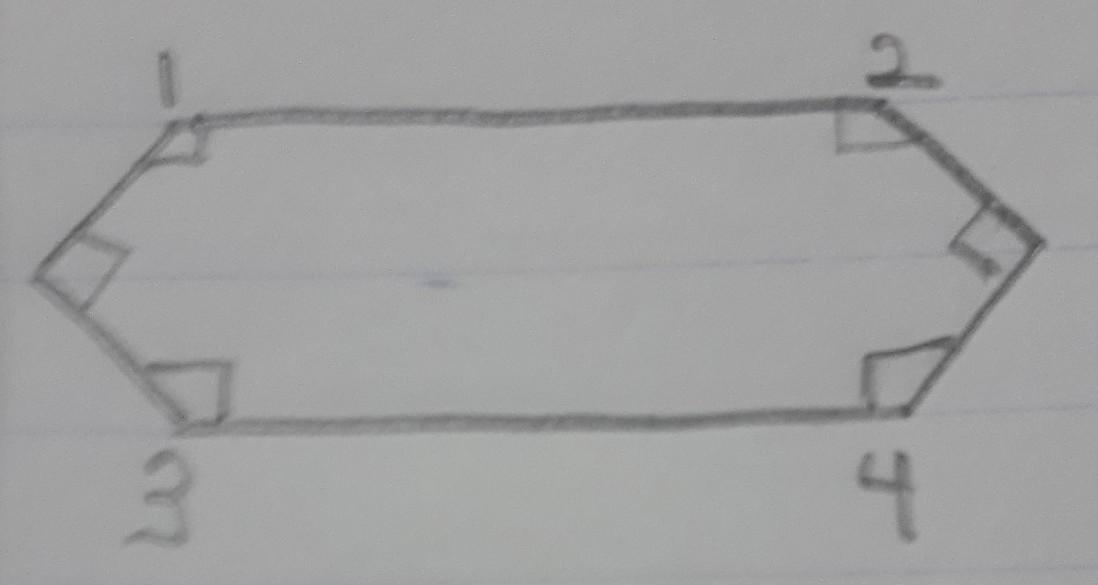 draw a hexagon of equal sides and unequal angles