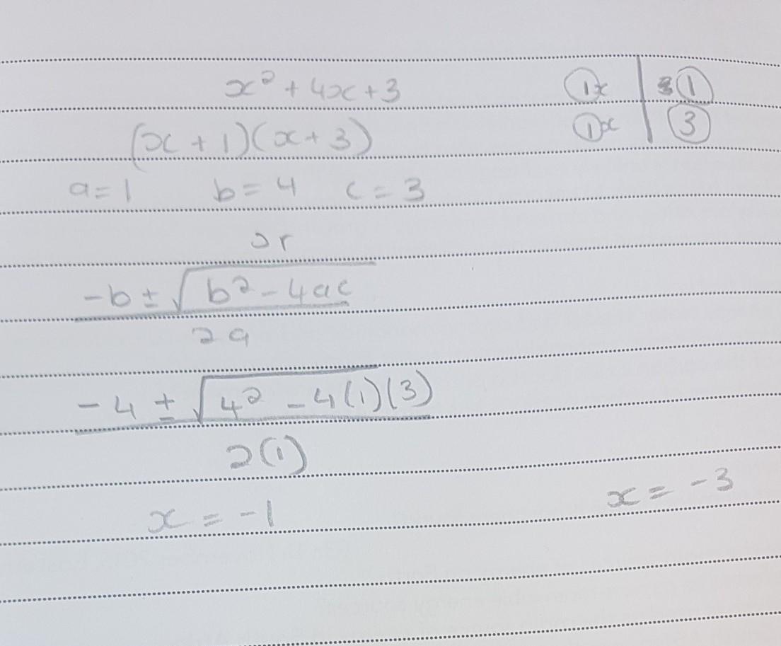 what are the factors of ^2+4+3