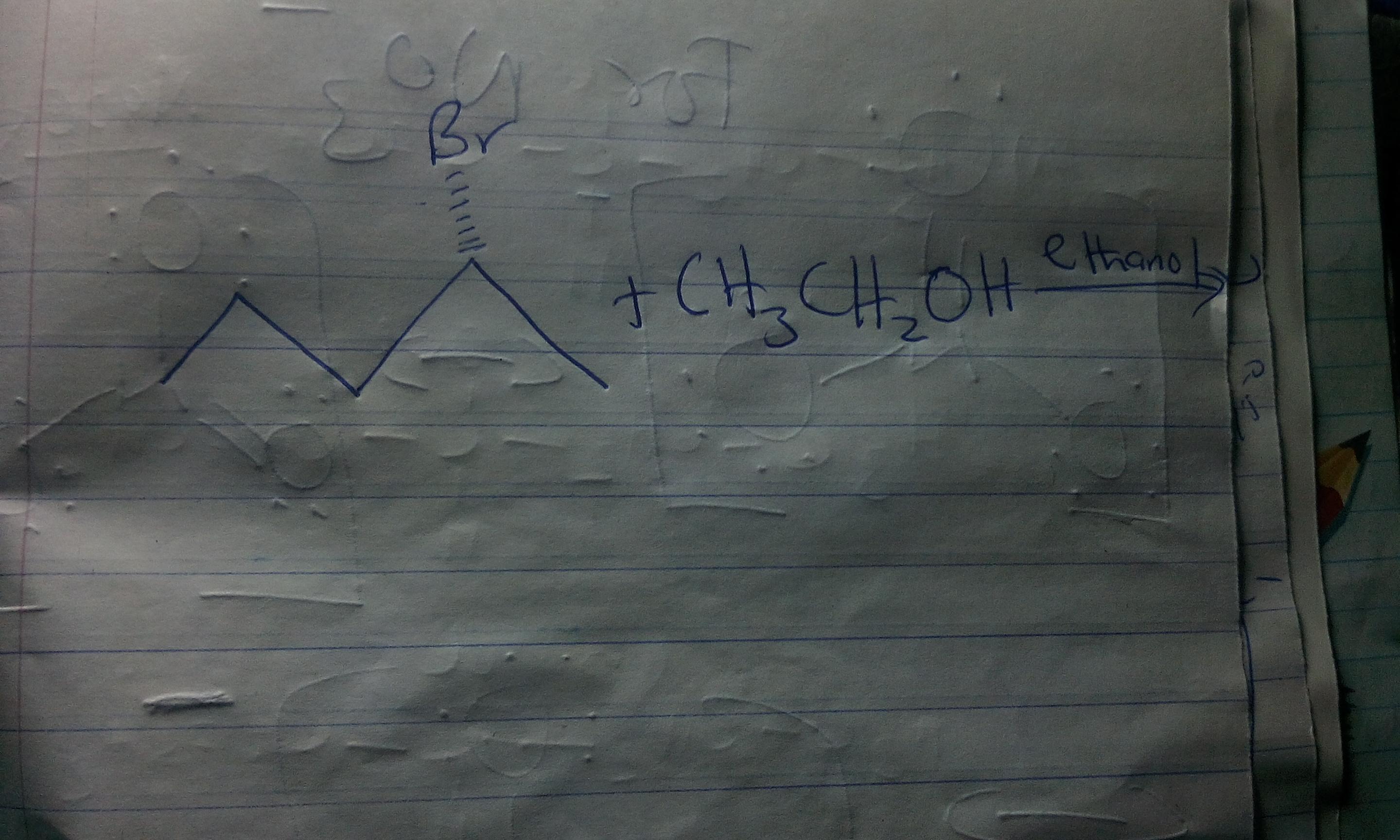 Suppose you were told that the above reaction was a substitution reaction but you were not told the mechanism.