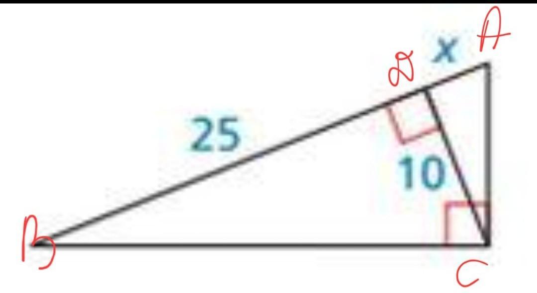 Find the extract value of x