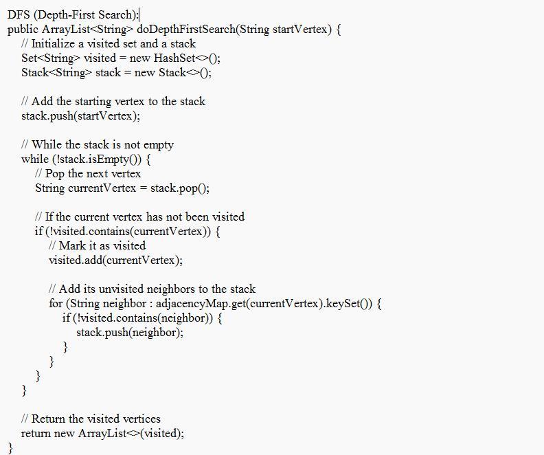Java Language Need Help On Implementing Breadth-First Search, Depth-First Search, And Dijkstra's Algorithms.