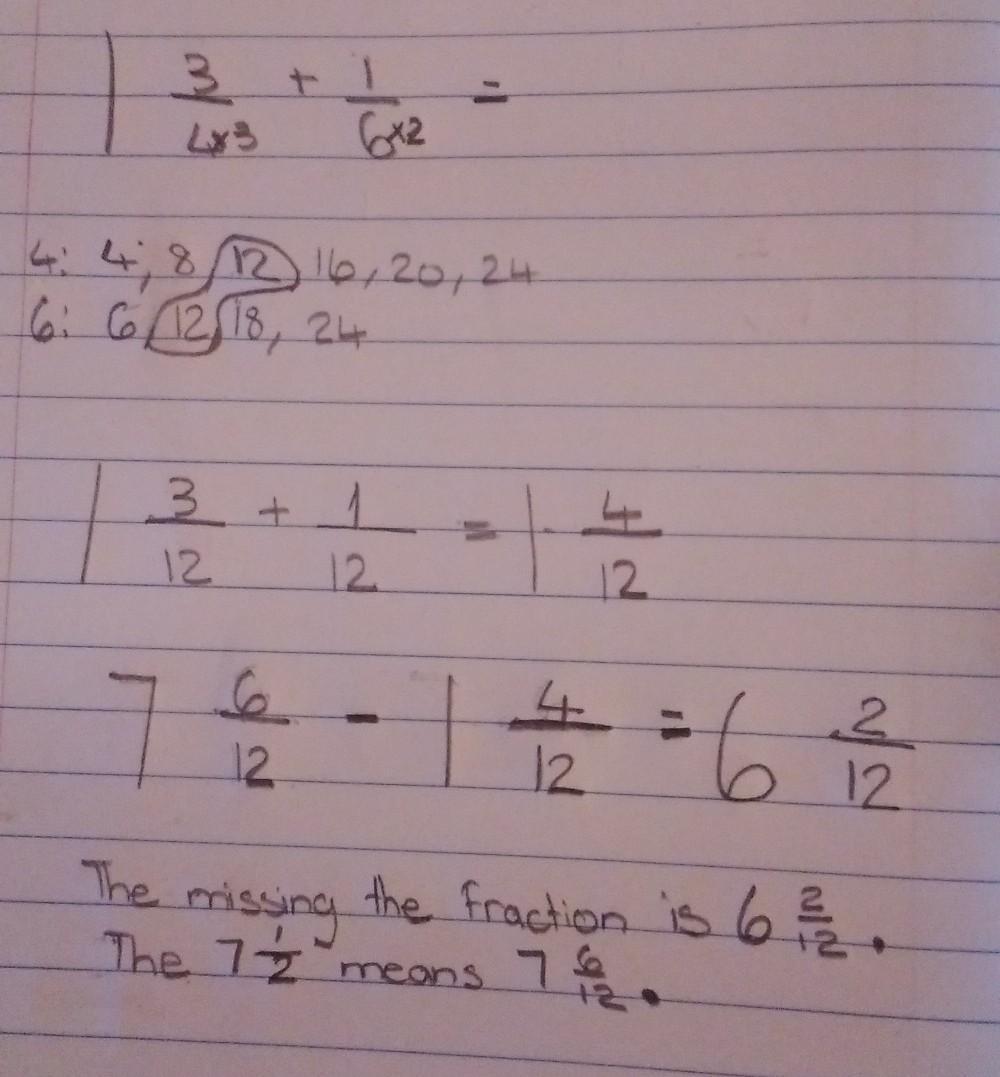 1 3/4+1/6+____=7 1/2Plz help