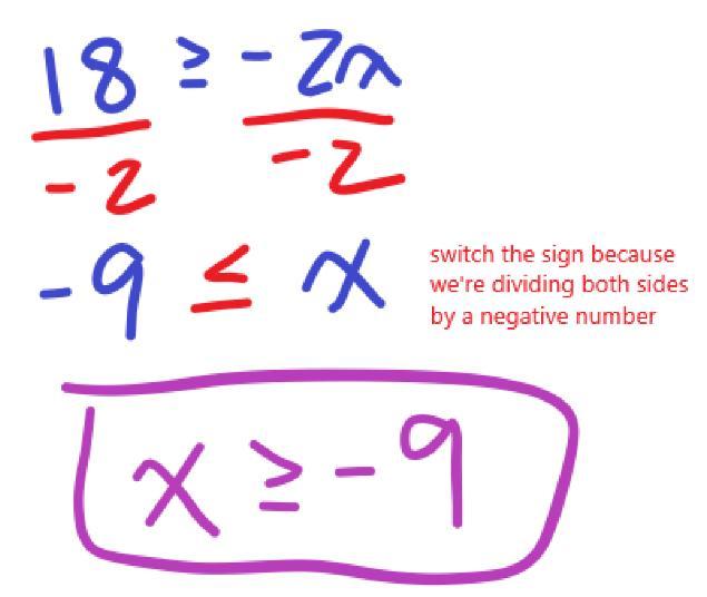 18 -2x i cant solve this