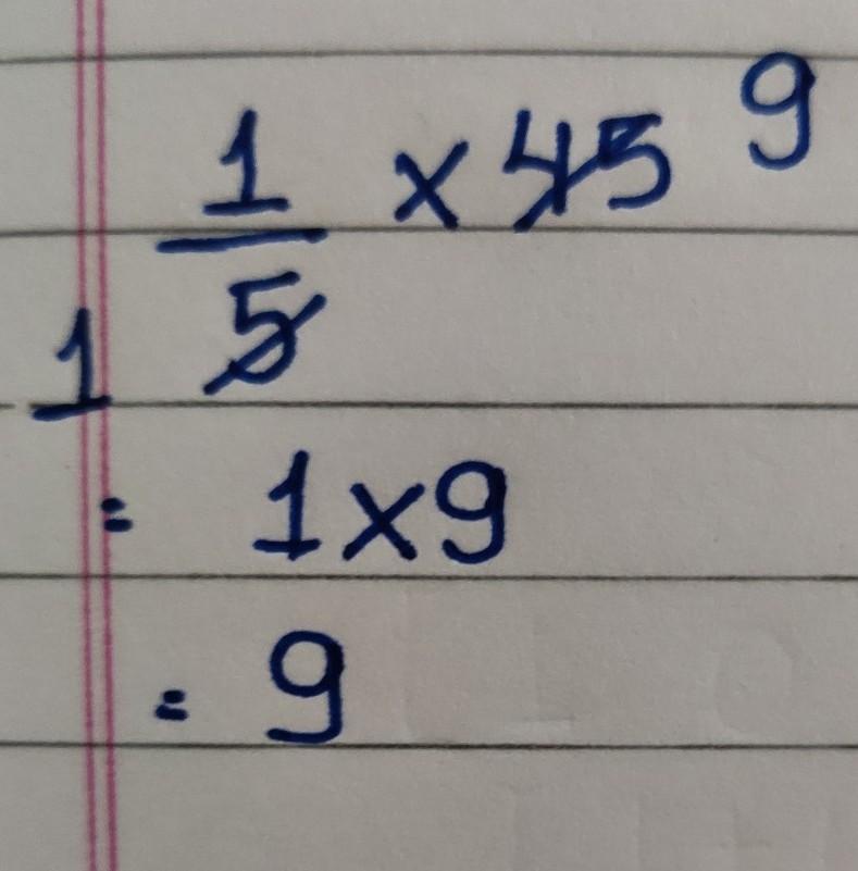 What is it ansewerr 1/5 of 45