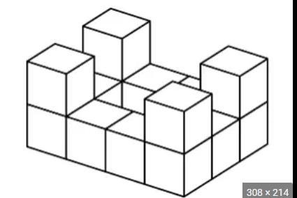 Fourteen White Cubes Are Put Together To Form The Figure On The Right. The Complete Surface Of The Figure,
