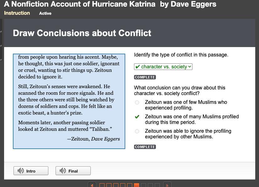 What conclusion can readers draw about this character vs. nature conflict? nature exerts her power and