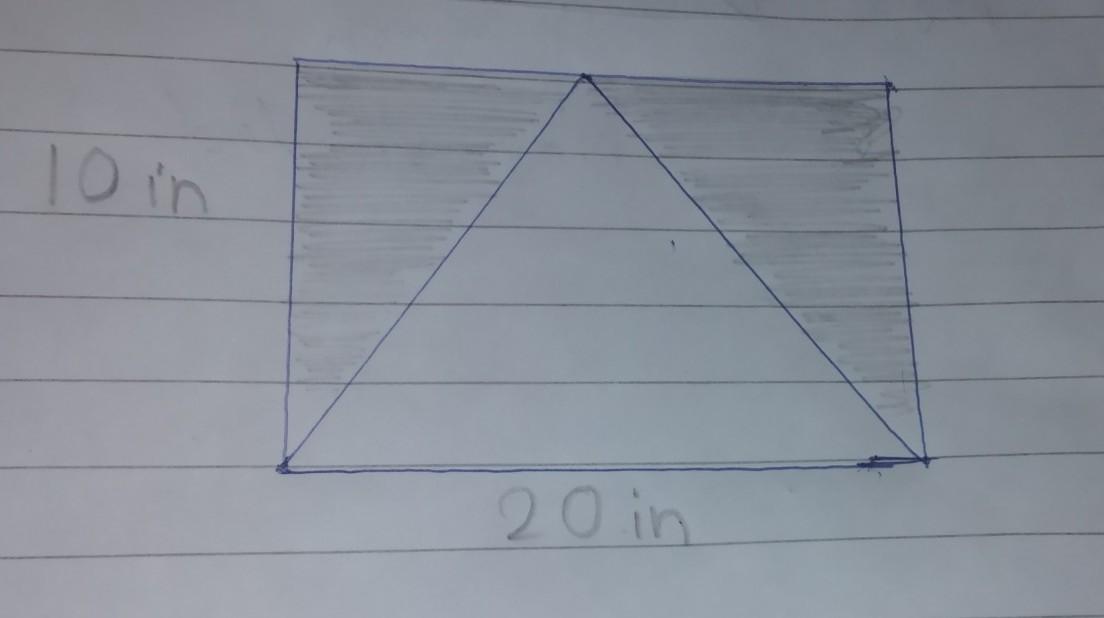Find the area of the shaded region.