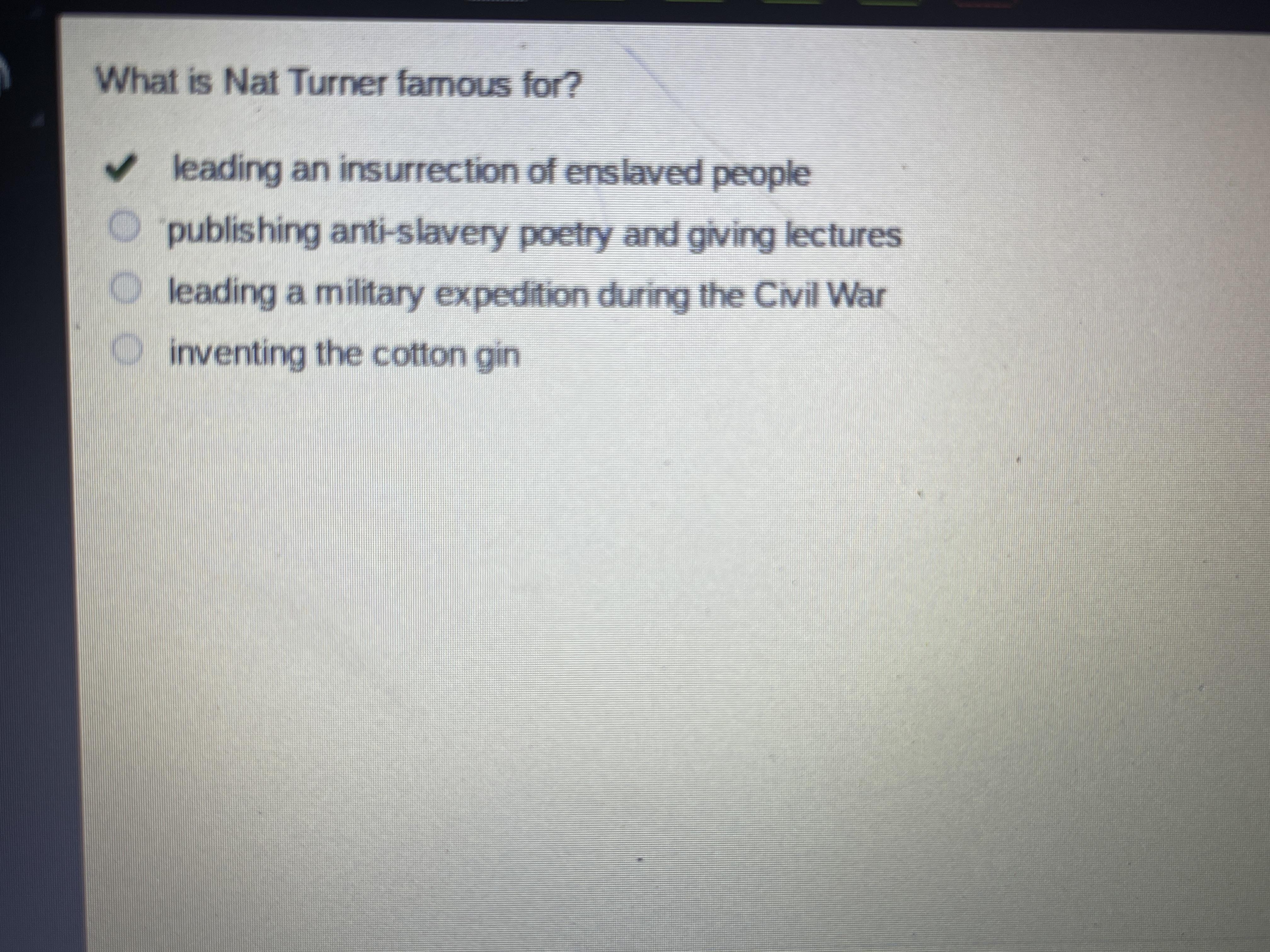What is Nat Turner famous for