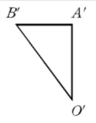 In the accompanying diagram, if triangle OAB is rotated counterclockwise 90 deg about point O, which