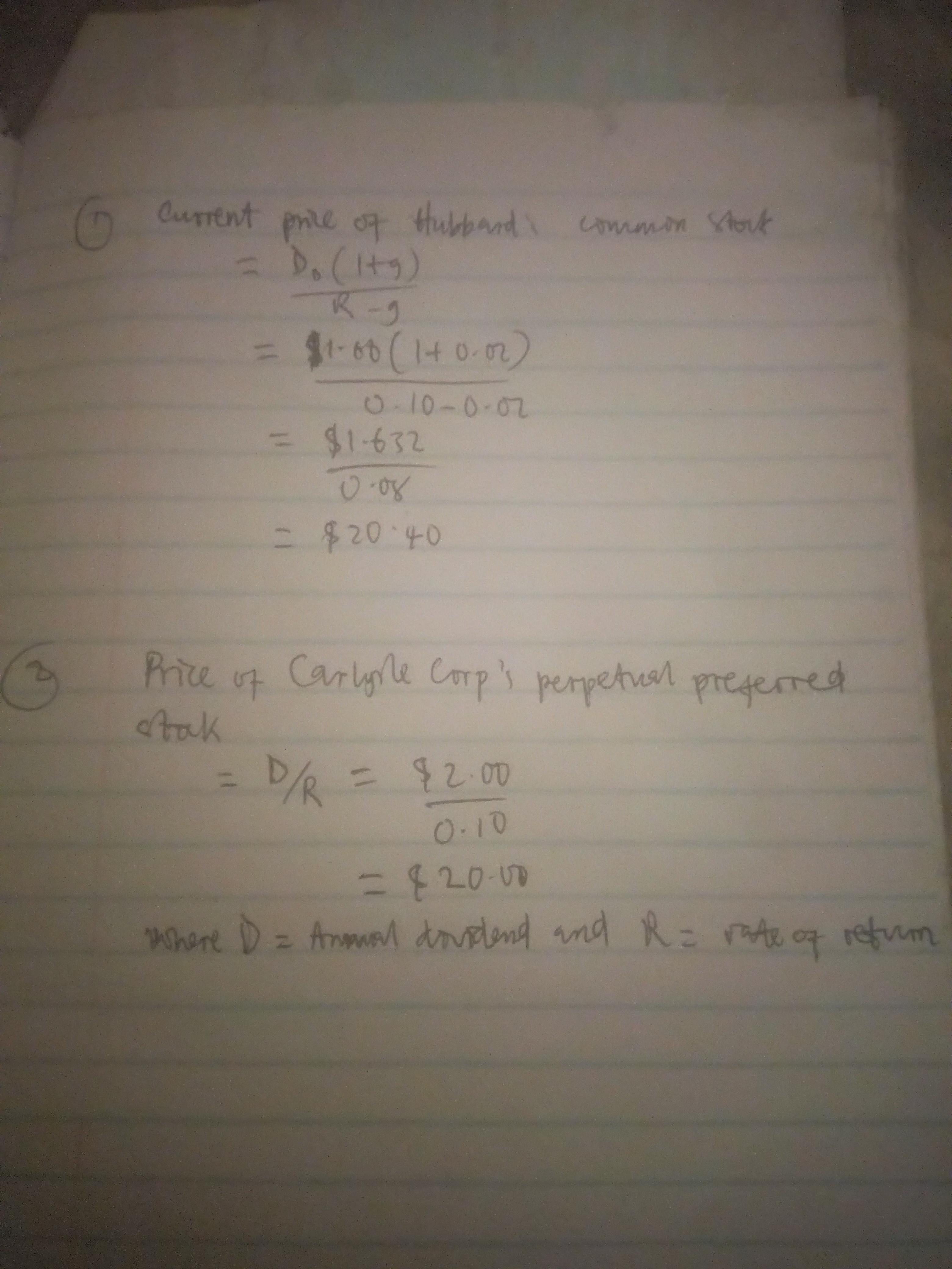 The Value Of A Share Of Common Stock Depends On The Cash Flows It Is Expected To Provide, And Those Flows