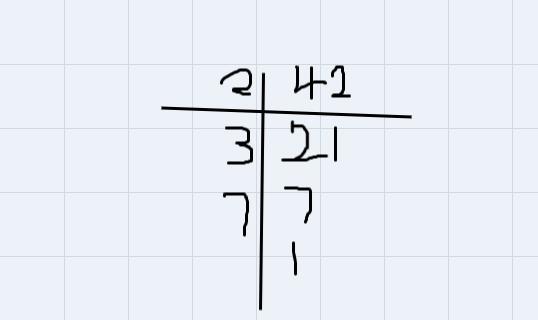 what is the prime fractorization of 42?