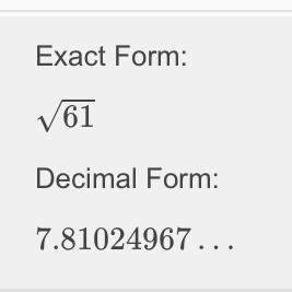 Find the distance between the two points in simplest radical form.(4, -3) and (-1, -9)
