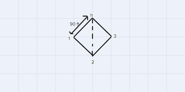 3.The typical baseball diamond is a square 90 ft long on each side.Suppose a player hits a homerun and