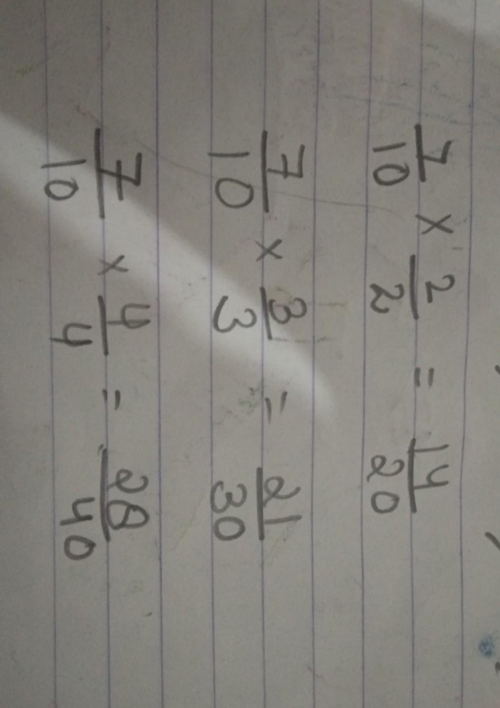 Whats 7/10 Equivalent to put it in fraction