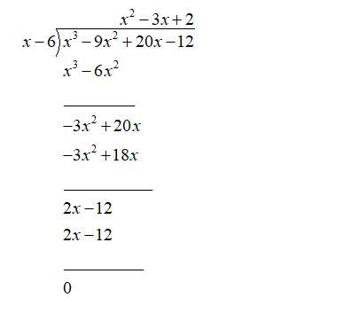 One factor of the function f(x)=3^3-9x^2+20x-12 is (x-6). Describe how to find the x-intercept and the