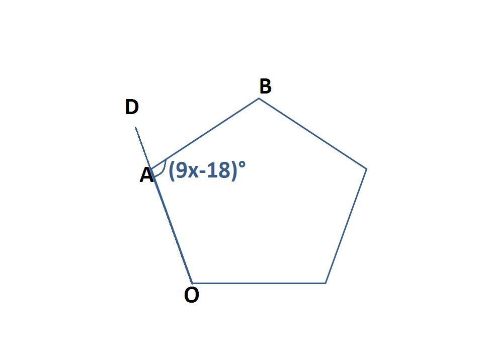 If polygon below is a regular polygon, find the value of x