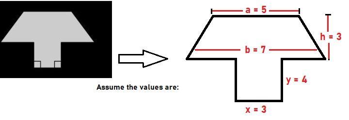 What is the area of the figure below?