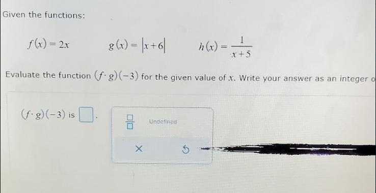 evaluate the function (f g)(-3) for the given of x