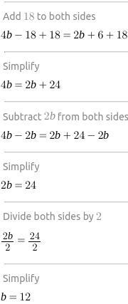 4(b-2)-10=2(b+3)B=PLEASE HELP ME!!!! Show work too