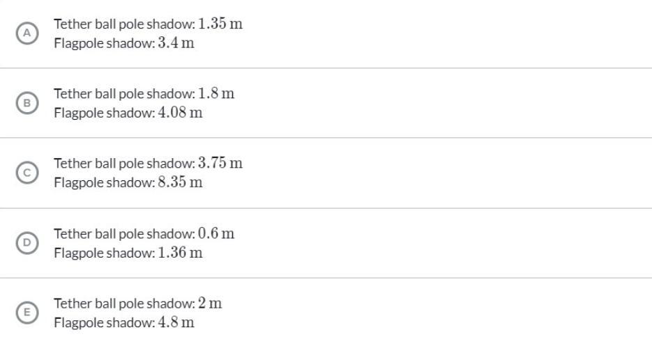 a park has a 3 33 meter ( m ) (m)(, start text, m, end text, )tall tether ball pole and a 6.8 m 6.8m6,