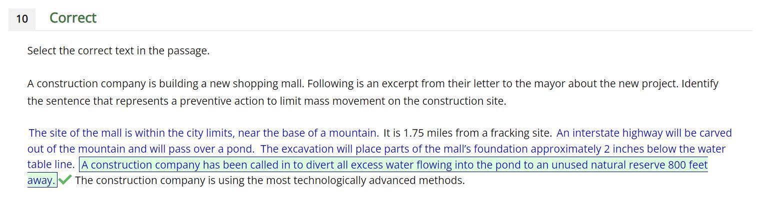 A construction company is building a new shopping mall. Following is an excerpt from their letter to